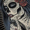 Ladies' T-shirt Pitbull West Coast Santa Muerte black 6