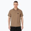 Men's Pitbull West Coast Polo Shirt Pique Stripes Regular coyote brown