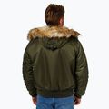 Men's Pitbull Harvest Hooded Bomber olive winter jacket 3