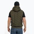 Men's Pitbull Carver Quilted Hooded sleeveless olive 2