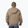 Men's Pitbull Small Logo Hooded Zip pale sand sweatshirt 3