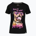 Women's T-shirt Pitbull Synglasses Dog black 6