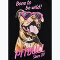 Women's T-shirt Pitbull Synglasses Dog black 9
