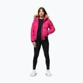 Women's winter jacket Pitbull Azalea Quilted Hooded raspberry red 2