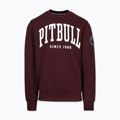 Men's sweatshirt Pitbull Norton Crewneck dark burgundy 4