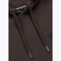 Men's sweatshirt Pitbull Small Logo Hooded dark chocolate 3