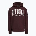 Men's sweatshirt Pitbull Norton Hooded dark burgundy 4