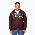 Men's sweatshirt Pitbull Norton Hooded Zip dark burgundy