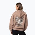 Women's sweatshirt Pitbull Skull Surf Hooded Zip chocolate mousse 3