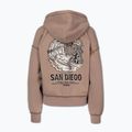 Women's sweatshirt Pitbull Skull Surf Hooded Zip chocolate mousse 8