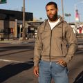 Men's jacket Pitbull Athletic Logo Nylon Hooded light sand 14