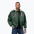 Men's jacket Pitbull Mason San Diego Baseball Hooded bottle green/beige