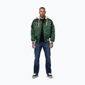 Men's jacket Pitbull Mason San Diego Baseball Hooded bottle green/beige 2