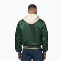 Men's jacket Pitbull Mason San Diego Baseball Hooded bottle green/beige 3