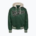 Men's jacket Pitbull Mason San Diego Baseball Hooded bottle green/beige 4