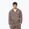 Men's sweatshirt Pitbull Nugget Small Logo Hooded Zip brown savana