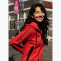 Women's sweatshirt Pitbull Explory Tape Hooded Zip fluo/red 14