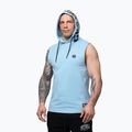 Men's training sweatshirt Pitbull Mercado Hilltop Sleeveless Hooded light blue 4