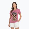Women's T-shirt Pitbull Dia De Los Perros washed pink