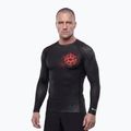 Men's long sleeve rashguard Pitbull Ray Rashguard fluo/red