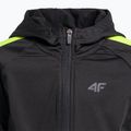 Children's training sweatshirt 4F black-green HJZ22-JBLMF001 4