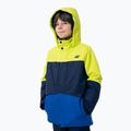 Children's ski jacket 4F green-blue HJZ22-JKUMN004