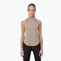 Women's training tank top 4F beige H4Z22-TSDF016