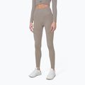 Women's leggings 4F beige H4Z22-SPDF012-83S