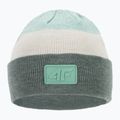 Children's winter beanie 4F green and white HJZ22-JCAD002 2