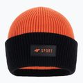 Children's winter beanie 4F black-red HJZ22-JCAM004 2