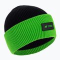 Children's winter beanie 4F green-black HJZ22-JCAM004