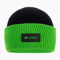 Children's winter beanie 4F green-black HJZ22-JCAM004 2