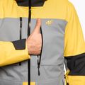 Men's ski jacket 4F yellow-grey H4Z22-KUMN012 6