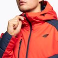 Men's 4F ski jacket red and navy blue H4Z22-KUMN007 6