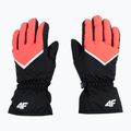 Children's ski gloves 4F black and red 4FJAW22AFGLF039 3