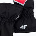 Children's ski gloves 4F black and red 4FJAW22AFGLF039 4