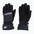 Children's ski gloves 4F grey-black 4FJAW22AFGLM038