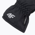 Children's ski gloves 4F grey-black 4FJAW22AFGLM038 4