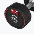 Rubber-coated dumbbell Body Sculpture TPU BW 133 10 kg black 5