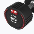 Rubber-coated dumbbell Body Sculpture TPU BW 133 16 kg black 5