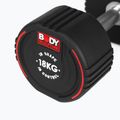 Rubber-coated dumbbell Body Sculpture TPU BW 133 18 kg black 5