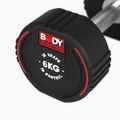 Rubber-coated dumbbell Body Sculpture TPU BW 133 6 kg black 5
