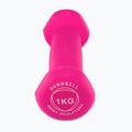 Rubber-coated dumbbell Body Sculpture BW 513 z PVC 1 kg pink 3