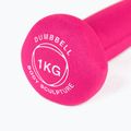 Rubber-coated dumbbell Body Sculpture BW 513 z PVC 1 kg pink 5