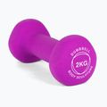 Rubber-coated dumbbell Body Sculpture BW 513 z PVC 2 kg purple