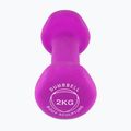 Rubber-coated dumbbell Body Sculpture BW 513 z PVC 2 kg purple 3