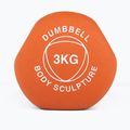 Rubber-coated dumbbell Body Sculpture BW 513 z PVC 3 kg orange 4