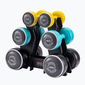 Dumbbell set with stand Body Sculpture Smart Bw 108Dt 24 kg yellow/blue/black