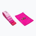 Training resistance band set FORCEBAND Mini Band 5 szt. + E-BOOK pink