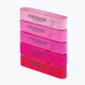 Training resistance band set FORCEBAND Mini Band 5 szt. + E-BOOK pink 2